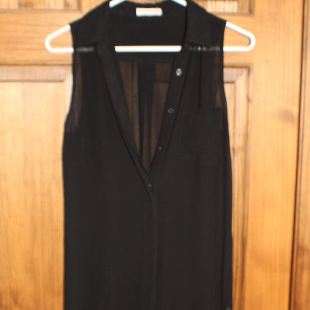LUSH Sheer V-Neck Sleeveless Coverup